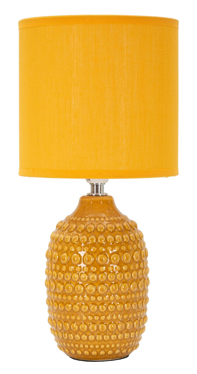 Lampa de masa Points, Mauro Ferretti, 1 x E14, 40W, 15x30.5 cm, ceramica/fier/textil, galben mustar - imagine 7